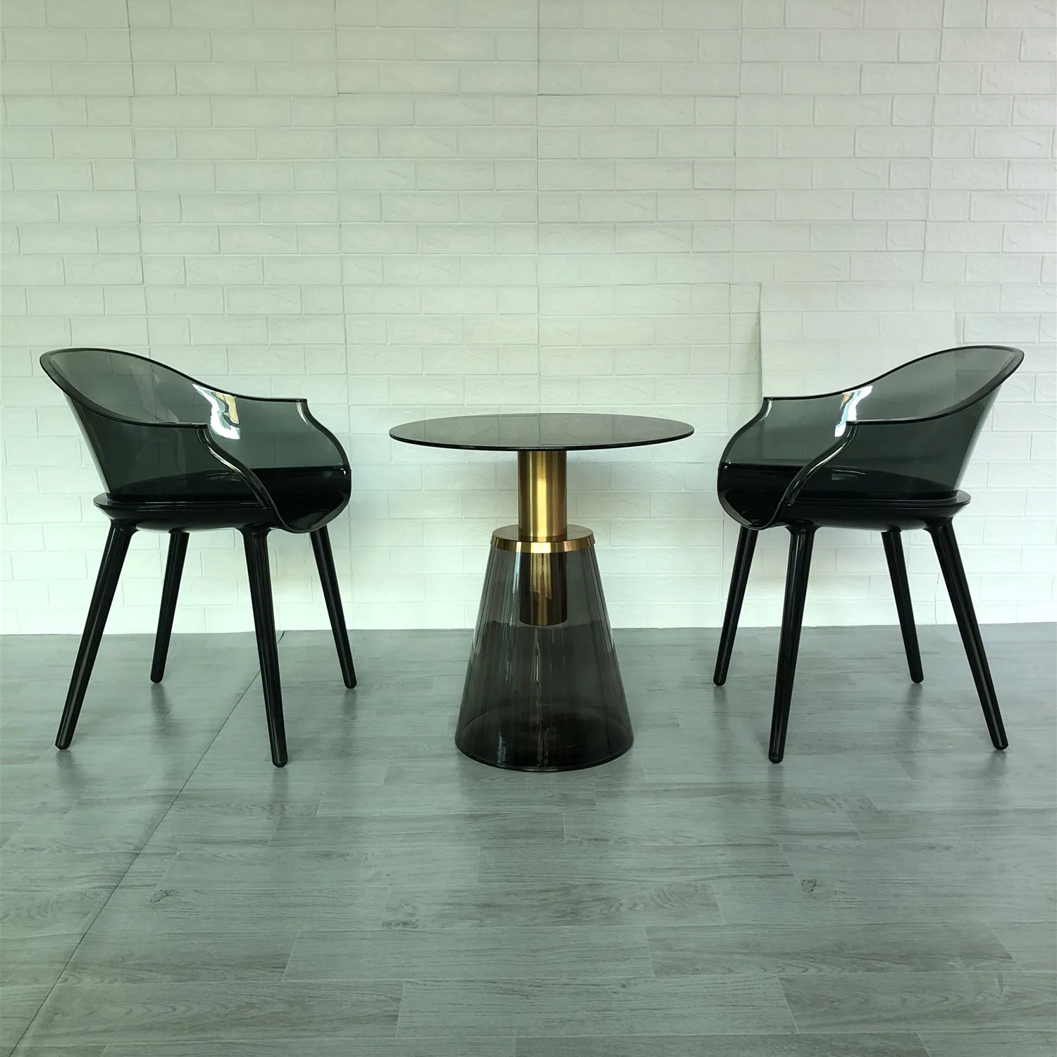 Creative stained glass coffee table, modern simple light luxury apartment size, living room side table can be moved