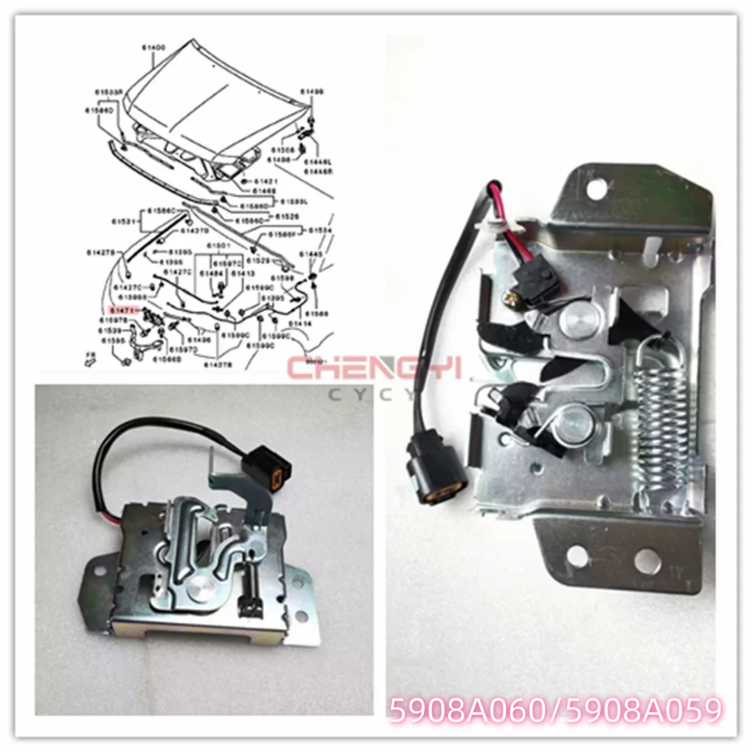 

Engine Hood Hood Lock For Outlander CW4W CW5W CW6W Pajero Montero V87W V93W V97W V98W 5908A060 5908A059 5908A106