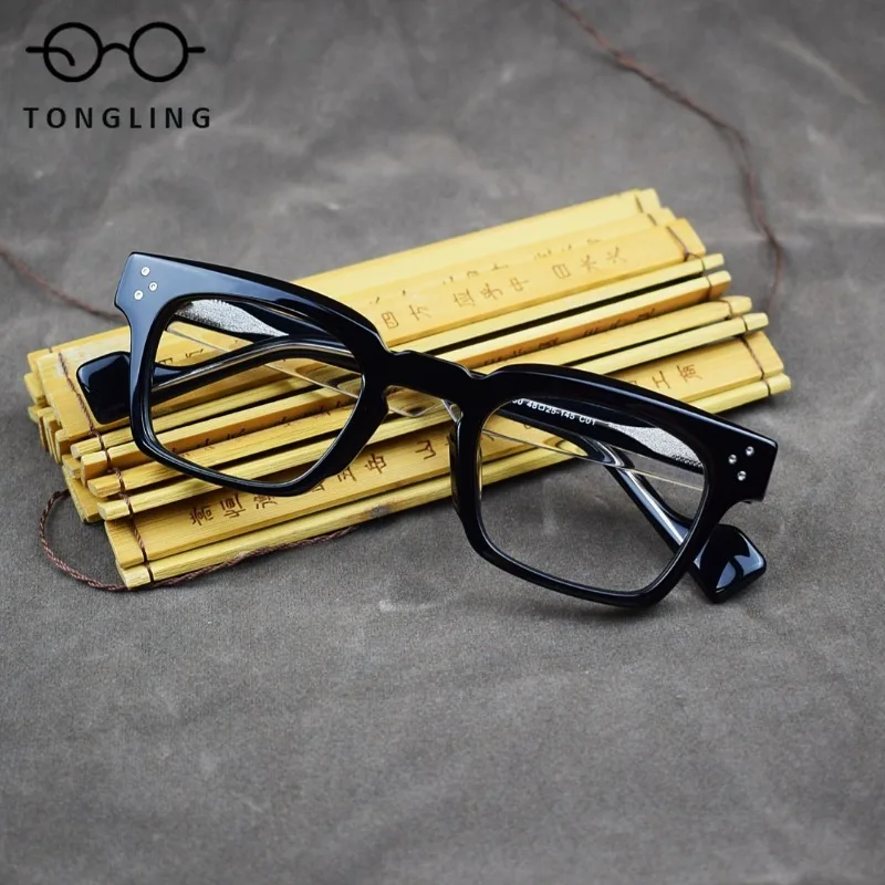 

Высококачественные модные женские очки ручной работы из ацетата 2026 года, овальные, утолщенные, в стиле ретро, повседневная оправа для женщин