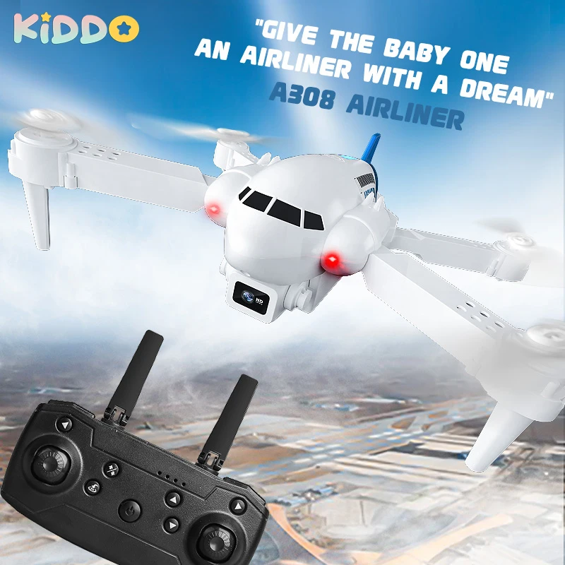 A308 Airliner Rc Drone 4K Camera Optical Flow Positioning RC Foldable Quadcopter Drones Gifts Toys for Boys Dron Mini Dron