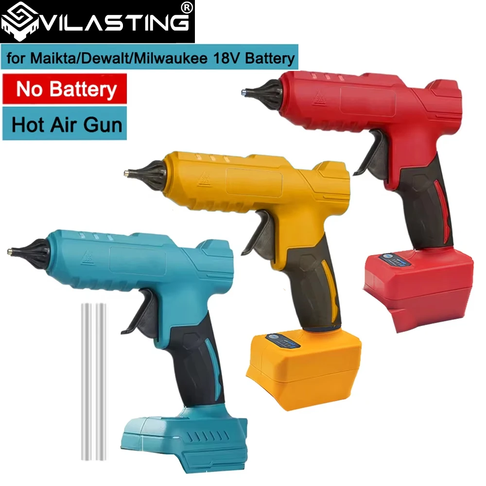 Electric Hot Melt Glue Gun Cordless Electric GlueGun Glue Stick Hot Melt Welding Air Gun fit Makita/Dewalt/Milwaukee 18V Battery