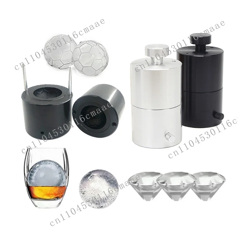 

Customize 70 Mm Aluminum Round Shape Whiskey Diamond Ice Mold Ice Ball Maker Press