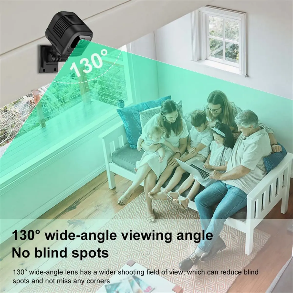 1080P Wireless WiFi Camera Motion Detection Surveillance Camera Night Vision Cam for Indoor Outdoor Home