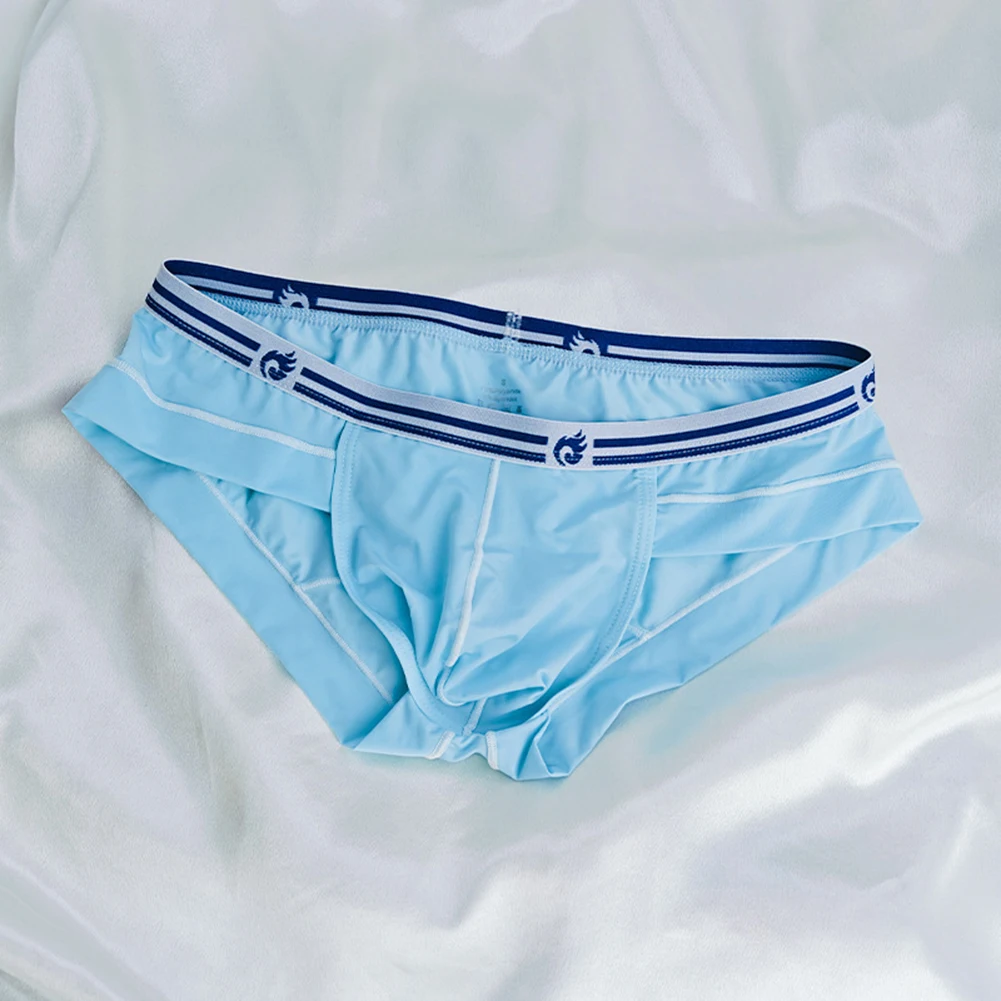 Fashion Pattern Men Low Rise Bulge Pouch Briefs Bikini Underwear Underpants Soft Breathable Fitness Panties