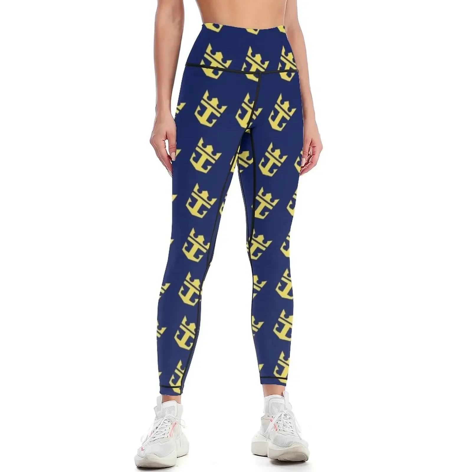 

Yellow Crown and Anchor Pattern Leggings gym wear Women's pants sports woman gym Fitness's gym clothes Womens Leggings