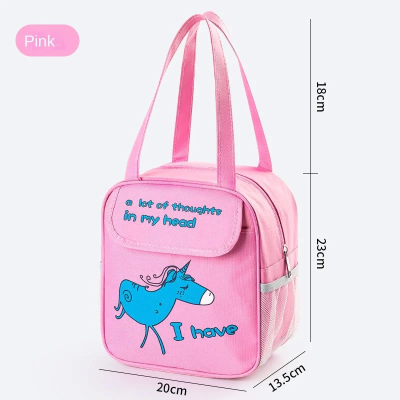 Kids Portable Warm Bag Pack Lunch Box Insulation Package Insulated Thermal Food Picnic Pouch for Boys Girls Kids Children Bag