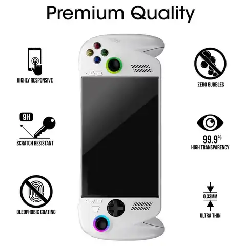 Per ROG Xbox Ally X Custodia protettiva in TPU portatile con staffa posteriore Custodia protettiva antiscivolo e antigoccia Pellicola in vetro temperato