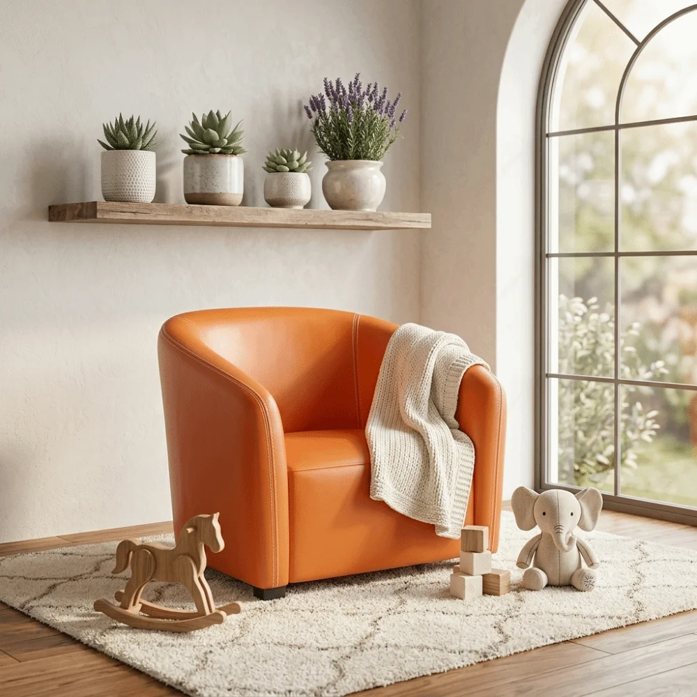 Gift Choice Comfortable Kids Single Sofa Chair Small Soft Lazy Armchair Lightweight Cozy Children Furniture Home view 3