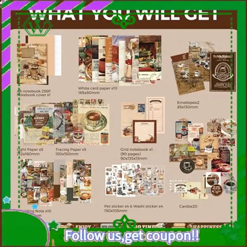 Reliable-Scrapbooking Kit, Vintage Collection, Perfect For Bullet-Scrapbooking Materials, Planner DIY Art Crafts