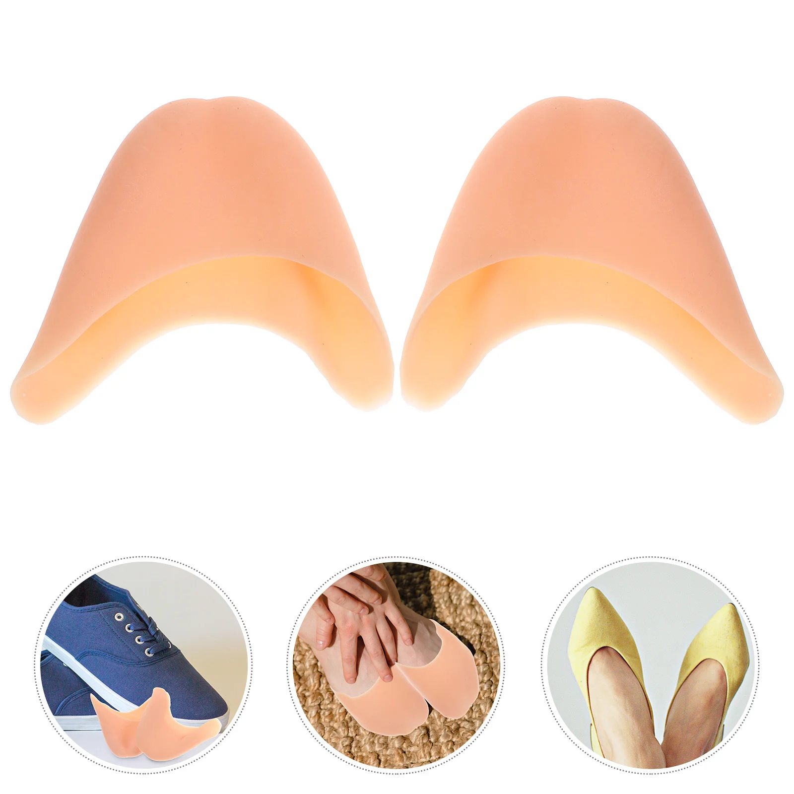 Semicircular Toe Caps Silicon Gasket Thicken Nude Color Comfort Ballet Shoes Pads Accessories