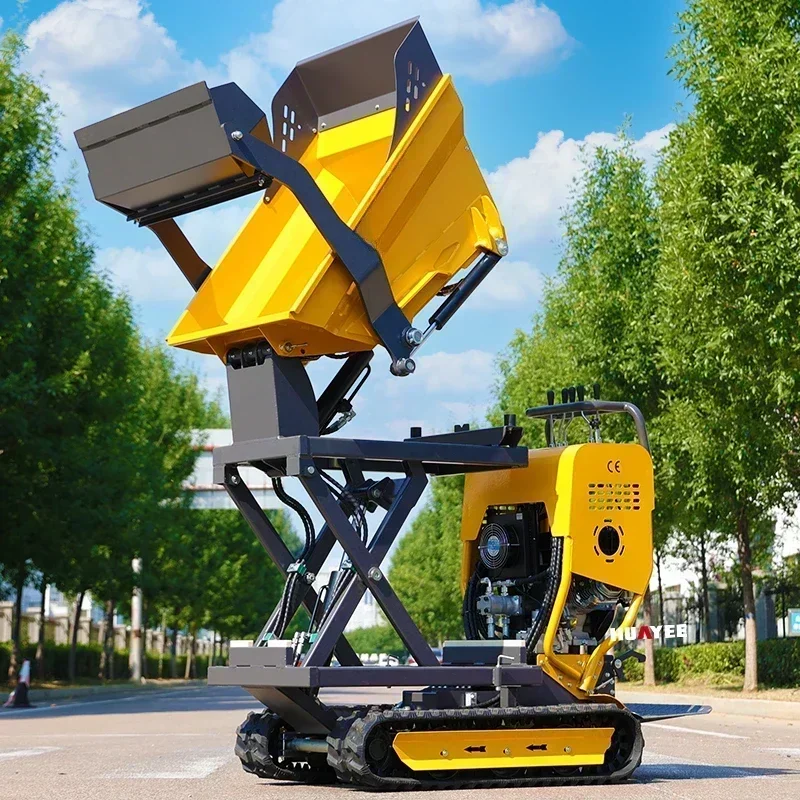 Automatic Manual Mini Tracked Dumper Hydraulic  Dump Transporter Multifunctional Crawler Mini Dumper Truck