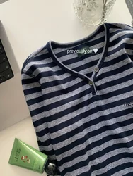 Preon American Sle Classic Retro Stripe Atmosphere Long sleeves Shirt Barnnet Sle Comfortable Base Top