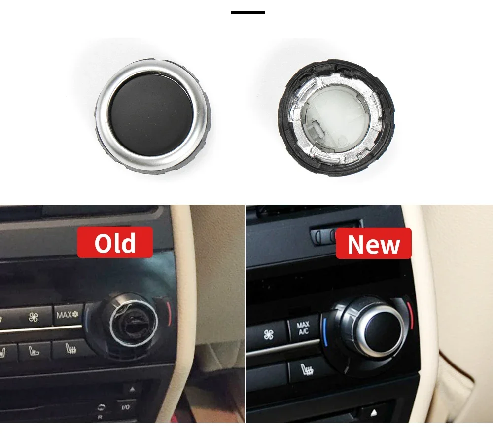 Auto Hinten Klimaanlage A/C Rotation Klima Control Knopf Taste Abdeckung Ersatz Für BMW F15 F16 X5 x6 2011-2017 Zubehör – Detail 5