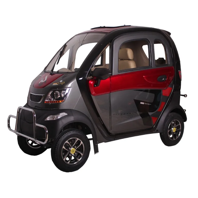 Fully enclosed multi-functional adult small four-wheel electric vehicle 3-seat elderly scooter 60V/1200W
