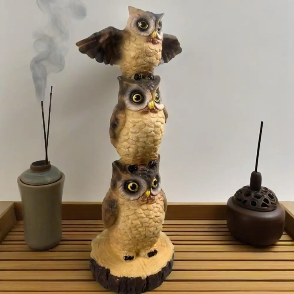 لطيف الحرف اليدوية وهمية البومة النحت في الهواء الطلق مقلد نموذج الراتنج البومة تمثال عرض الحرفية محظوظ البومة تمثال هدايا أعياد ميلاد للأطفال