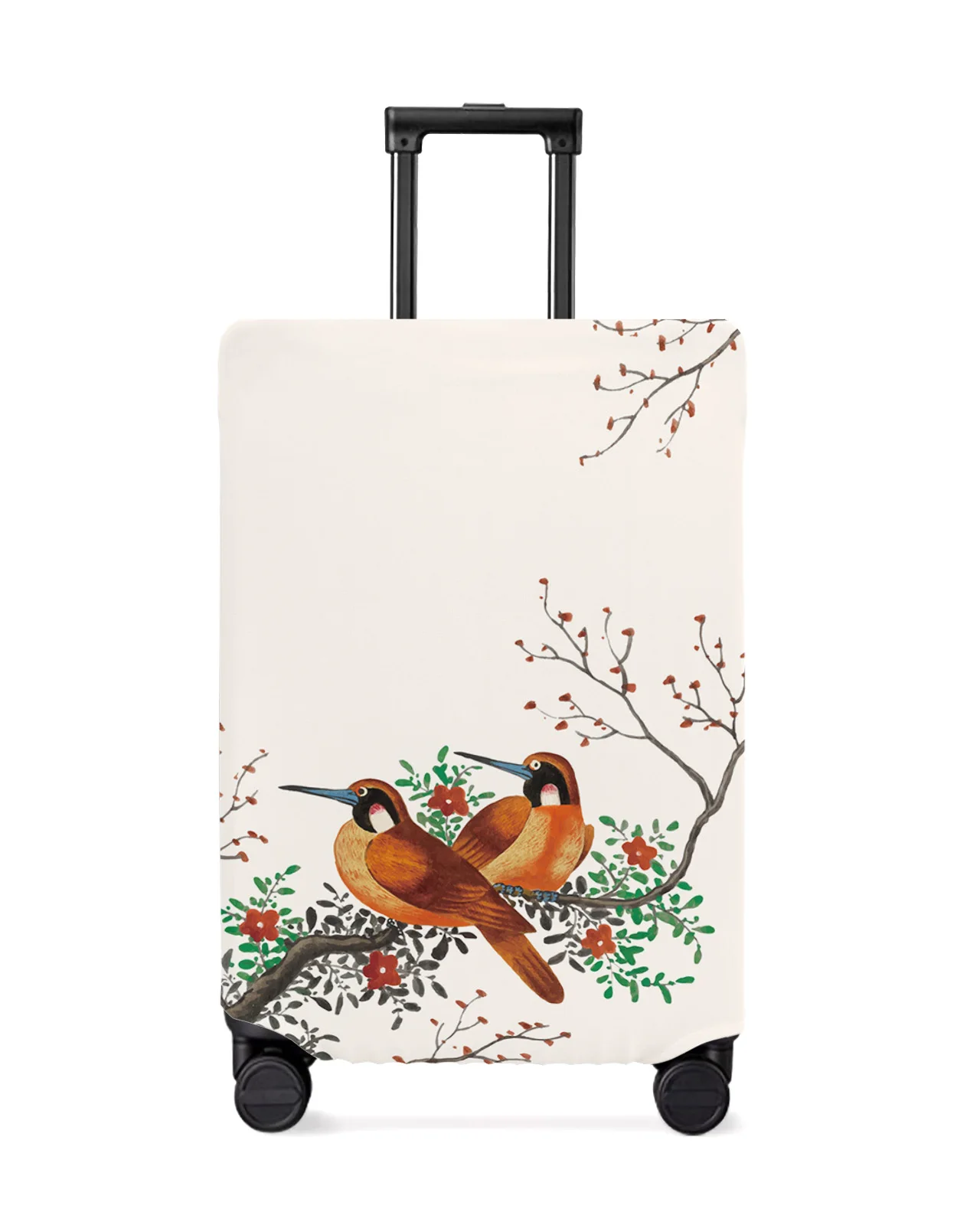 

Chinese Style Plum Blossom Birds Flowers Luggage Protective Cover Travel Accessories Suitcase Elastic Dust Case Protect Sleeve