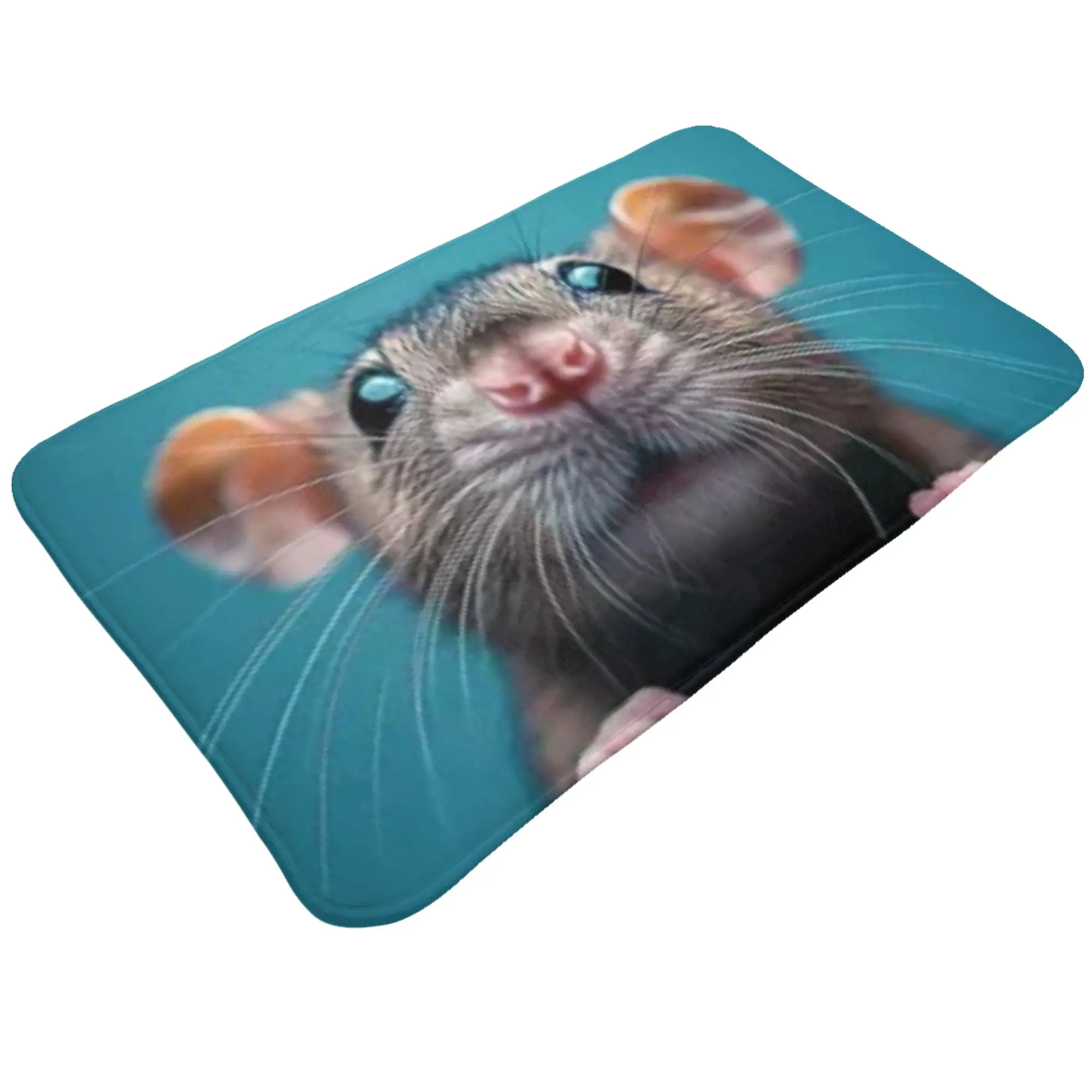 Cute Peeking Mouse Animal Print Doormat Bath Living Room Mat  Absorbent Home Decoration