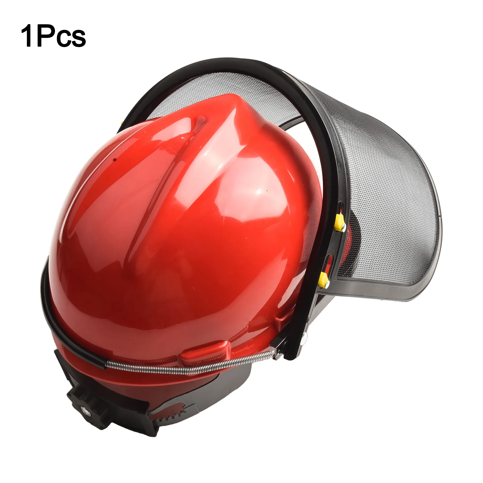 Outdoors Chainsaw Helmet Trimmer Mask Brushcutter Plastic+Mesh Face Flying Objects Working Red+Black Protect Safety