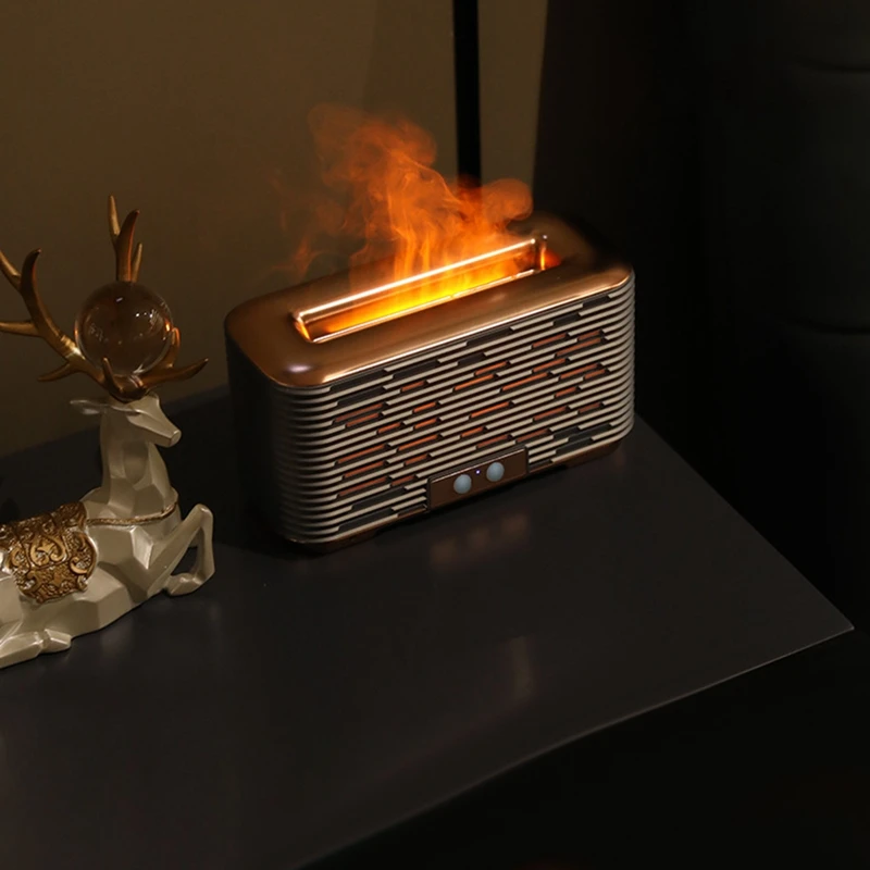 مرطب USB بالموجات فوق الصوتية ، ناشر الزيوت العطرية ، ضباب مصباح ثلاثي الأبعاد ، شعلة