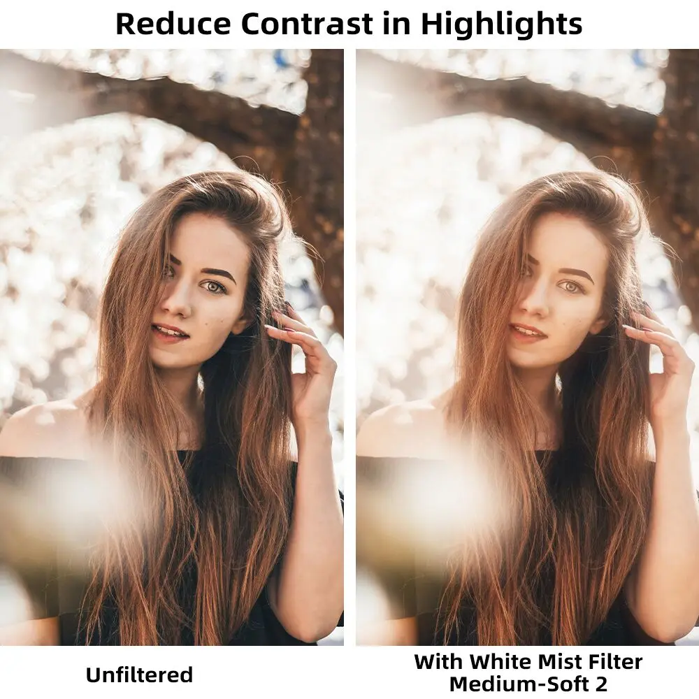 WalkingWay Soft Lens Filter White Pro Mist Diffusion Lens Filter Dromerige Fog Effect Lens Filte voor Camera Fotografie Accessorie
