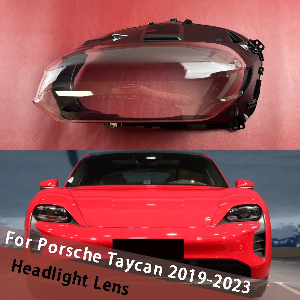 

For Porsche Taycan 2019-2023 Headlight Shell Transparent Lampshade Head Light Housing Shade Headlamp Cover Lens Plexiglass