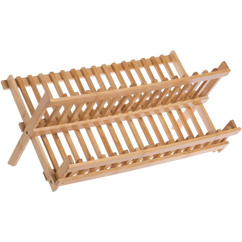 2-Tier Bamboo Dish Rack 5