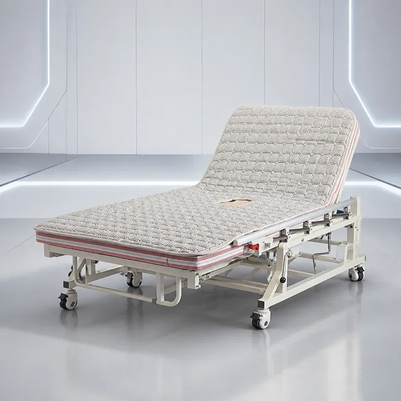 Cotton Mattress for Electric Nursing Bed with Toilet Hole Machine Washable Household Care Bed Replacement Pad