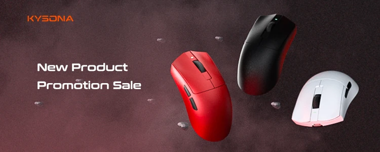 KYSONA Aztec Red Wireless Gaming Mouse 55g 26000DPI