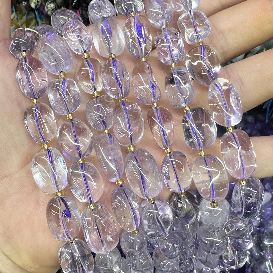 High Quality Natural Light Amethyst Conformal Lrregular Faceted Loose For Jewelry Making DIY Necklace Bracelet 15''10x15mm