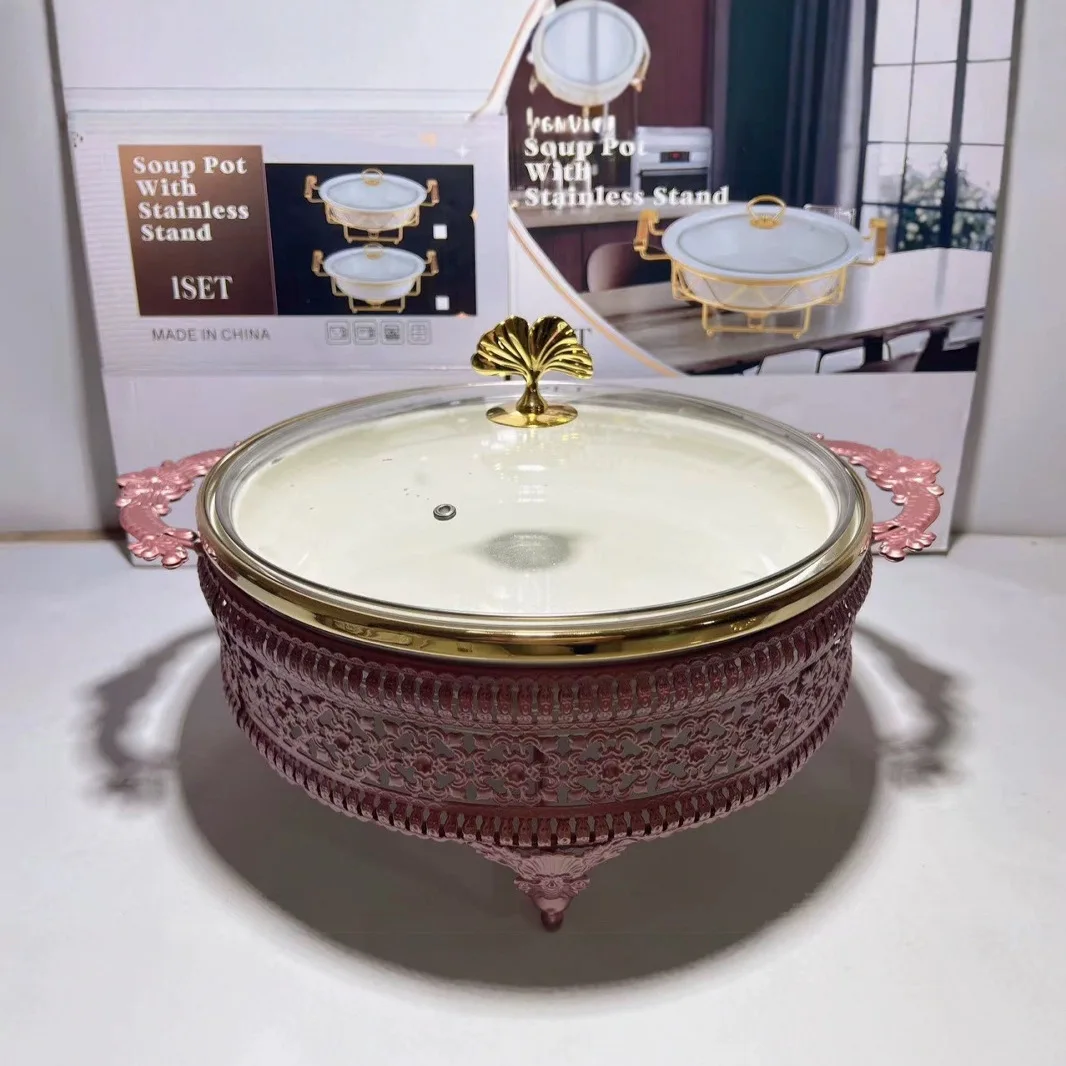 

Light luxury Phnom Penh creative alcohol stove fire boiler luxury high-end ornament lace