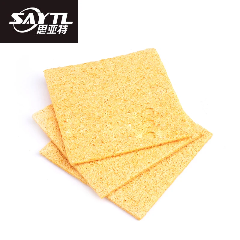 

SAYTL 2pcs 10pcs 50x35mm Solder Iron Tip Welding PCB Cleaning Pads Universal Soldering Iron Replacement Sponges Repair Pads