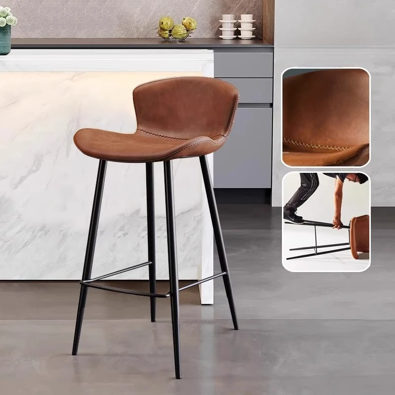 Muebles de lujo para sala de estar, silla giratoria de altura ajustable, sillas de comedor modernas para oficina, cocina, respaldo nórdico, taburete de hierro para bar