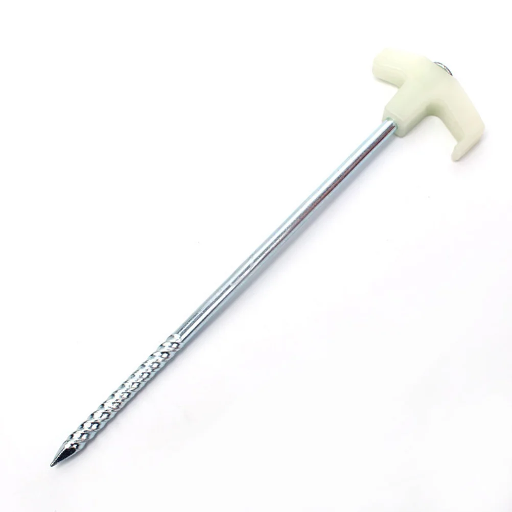 

8 Pcs Tent Stake Pin Peg Fluorescence Awning Trip Kit Spiral Nail Travel