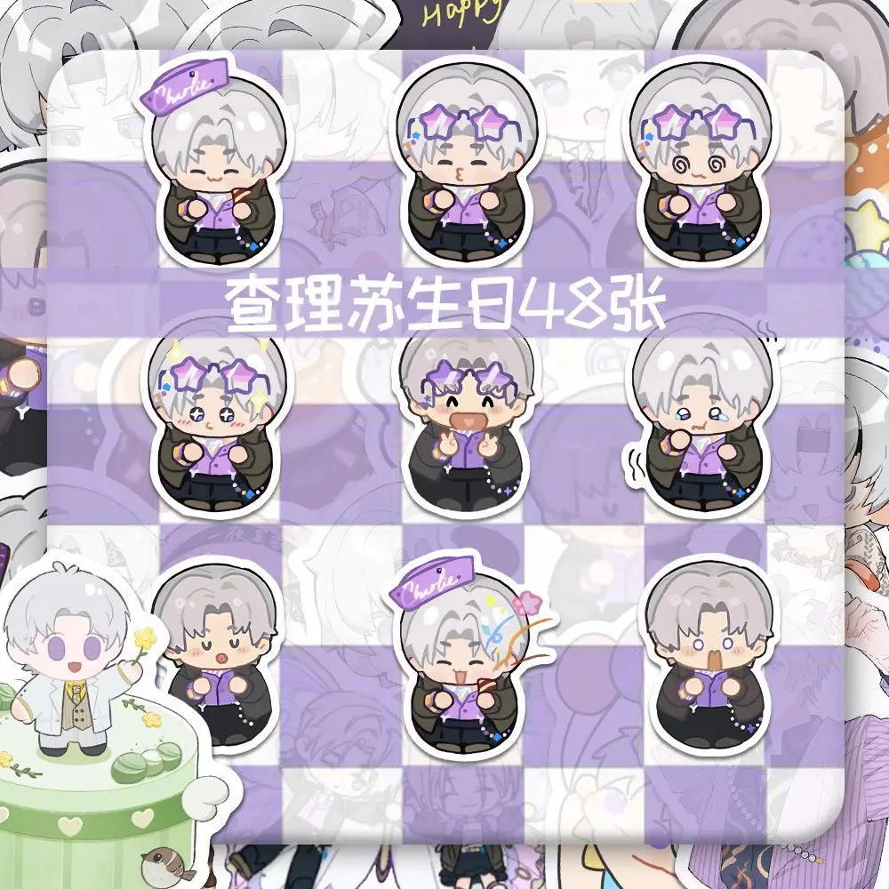 ملصقات أنيمي شارلي خفيفة وليلية ، شارات رسومات كرتونية جرافيتي ، للخوذة ، لوح التزلج ، اللابتوب ، الدراجة النارية ، الديكور ، 48: