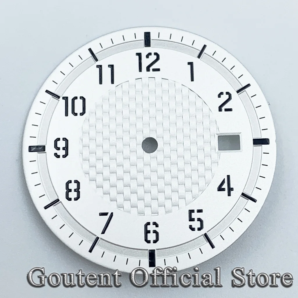 Goutent 34mm Sterile Dial Black Gray Green White Watch Dial Fit NH35 Automatic Movement Watch Faces