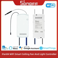 SONOFF iFan04 Intelligent Ceiling Fan with Light 433MHz RF Remote Control Timer&Schedule Function Support Alexa Google Home