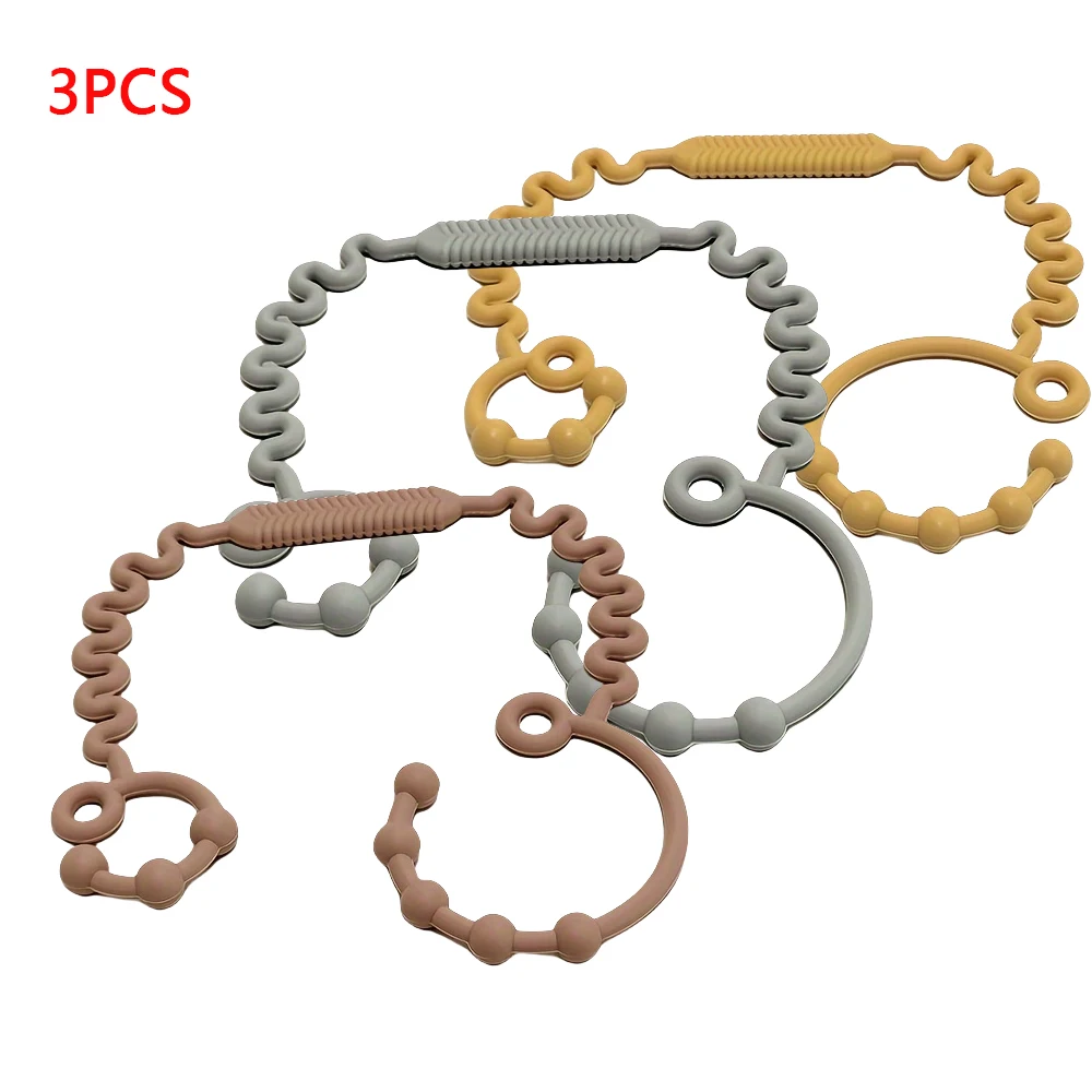1/3/6PCS Silikon Schnuller Anti Drop Kette Baby Spielzeug Beißring Anti Drop Schnur Baby Schnuller anti Drop Kette – Detail 6