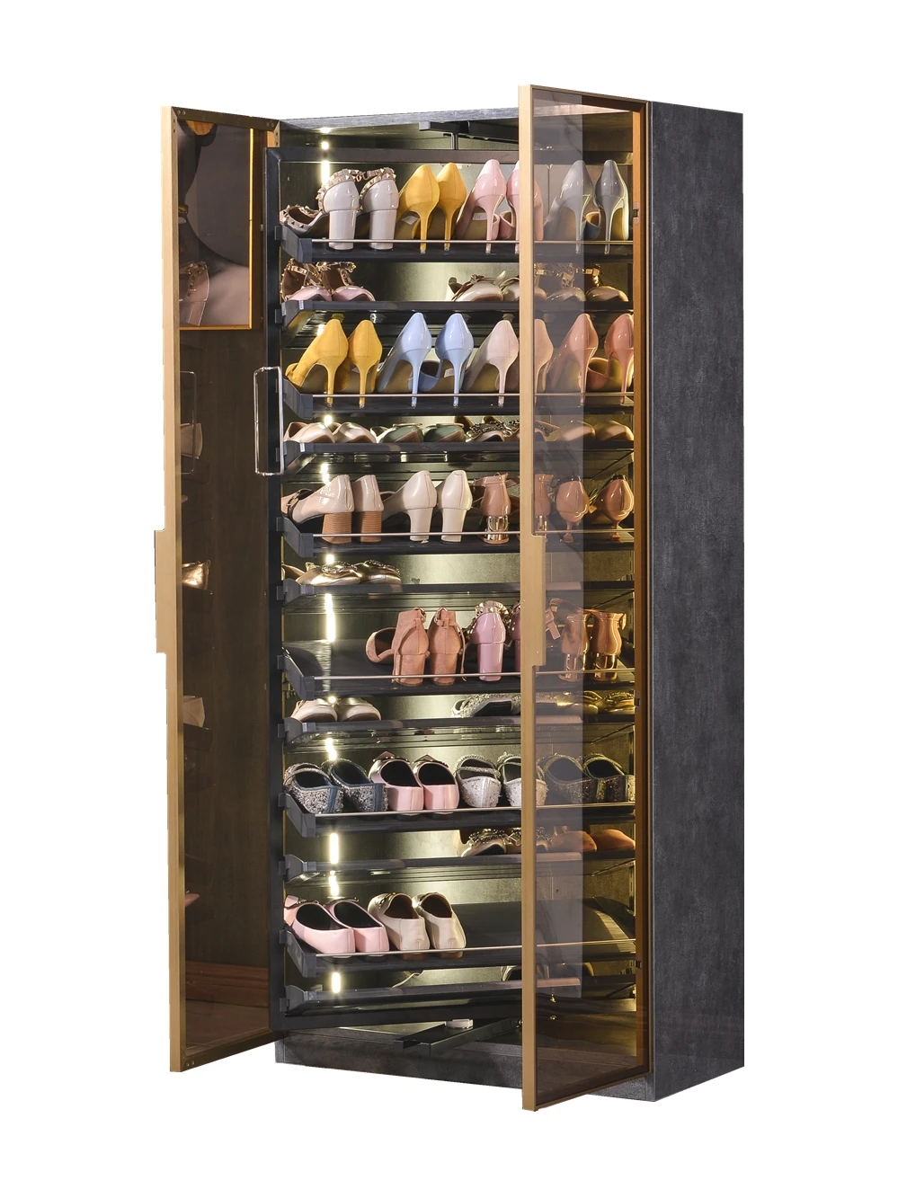 360 degree home multifunctional rotating shoe rack cabinet for modern minimalist storage in the lobby