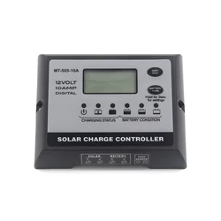 PWM Solar Panel Max 25V Charger Controller DC 12V 10A Compatible with AGM Gel WET and CALCIUM Battery Charge for RV Camping