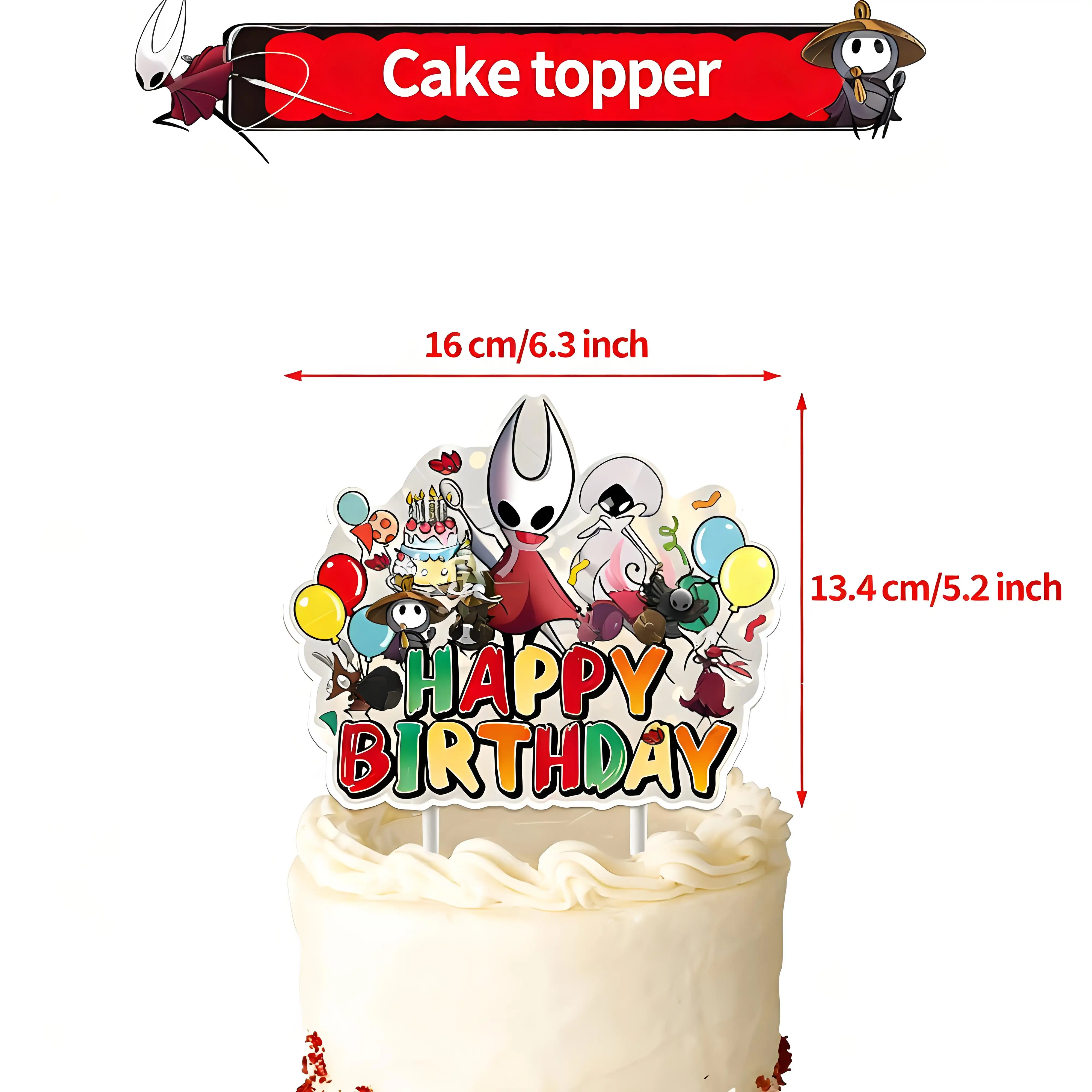 Hollows Knights Verjaardagsfeestje Decoratie Set, Halloween Anime Ballonnen & Banner, Rekwisieten voor Kinderen Verjaardagsfeestje Scène Decoratie