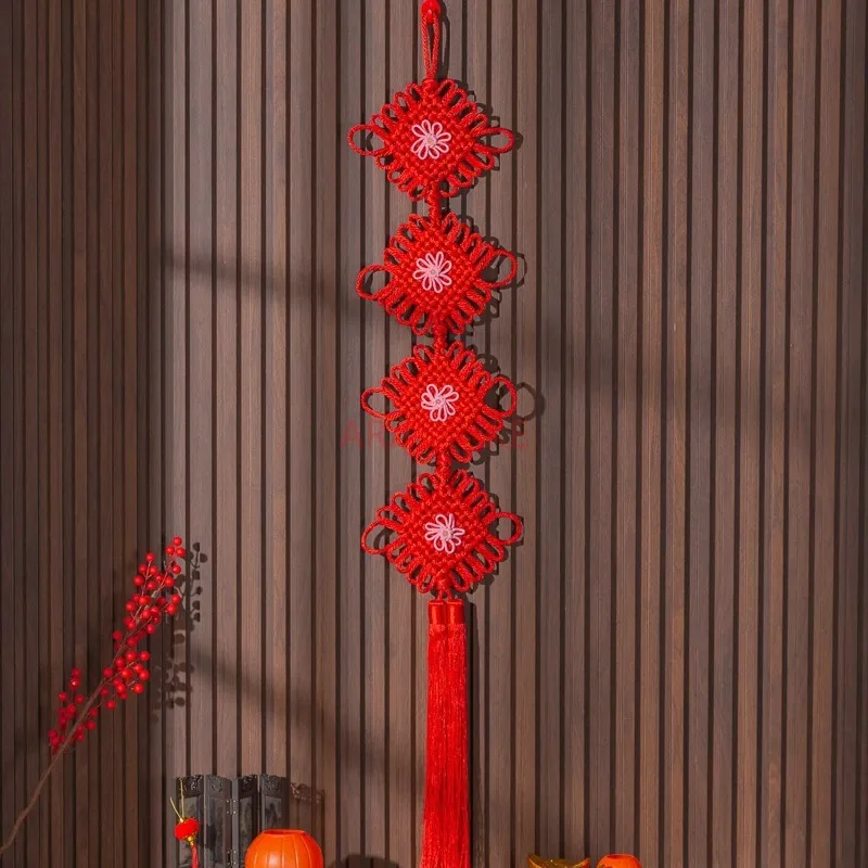 Colgante de nudo chino, puerta de entrada grande para sala de estar, nudo chino, celebración de Año Nuevo, nueva decoración de pared para el hogar