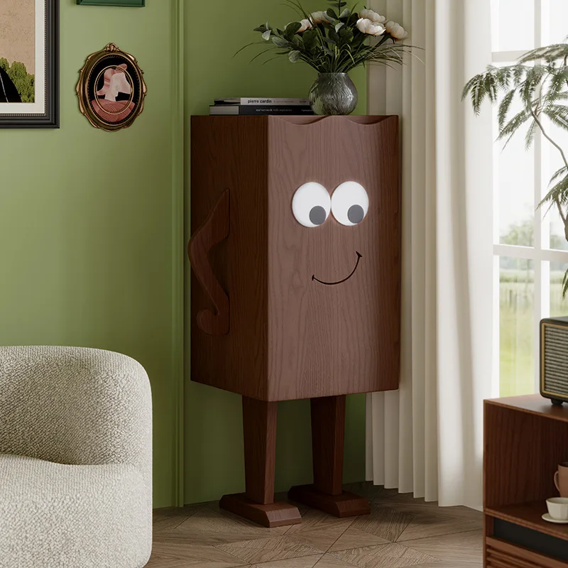 Fourchette en bois massif taille robot simple moderne chambre enfant mignon salon mur armoire de rangement casier