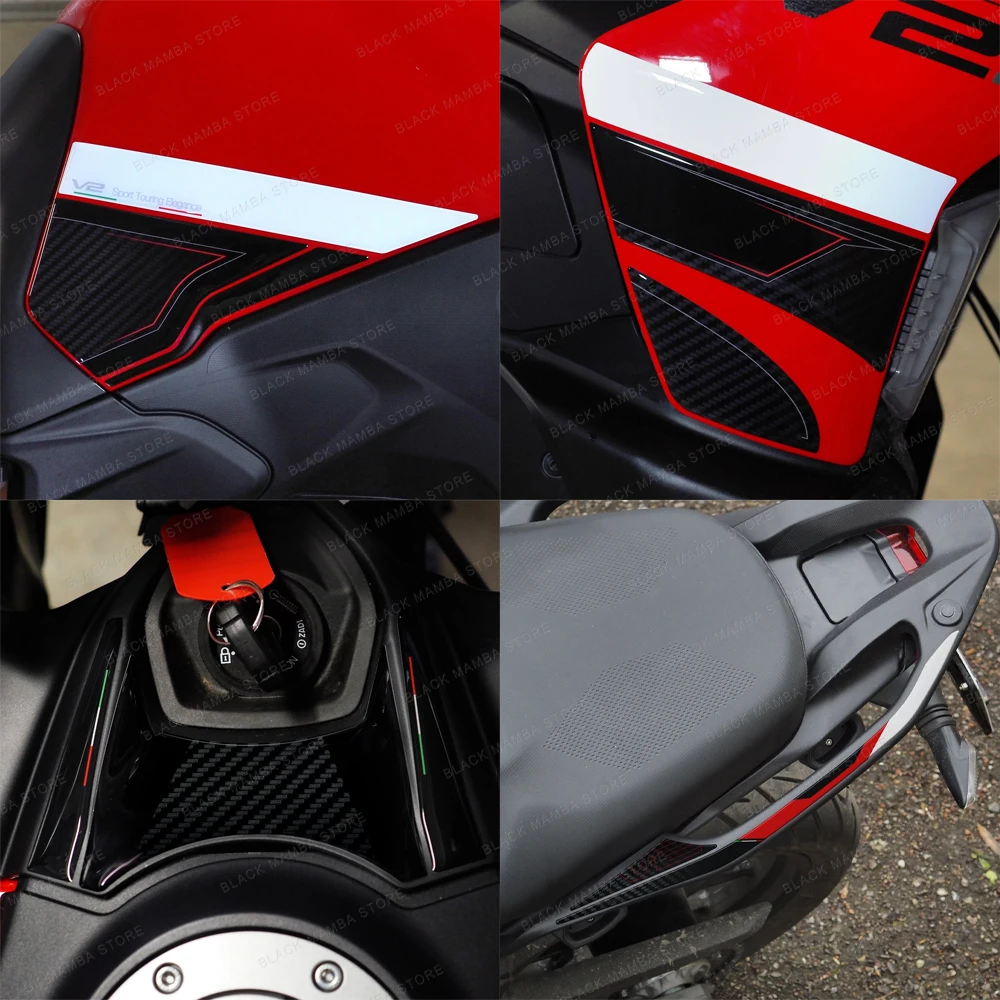 ملحقات الدراجة النارية Multistrada V2 V2s ثلاثية الأبعاد من راتنجات الايبوكسي ملصق حماية لـ Ducati Multistrada V2 V2s 2025