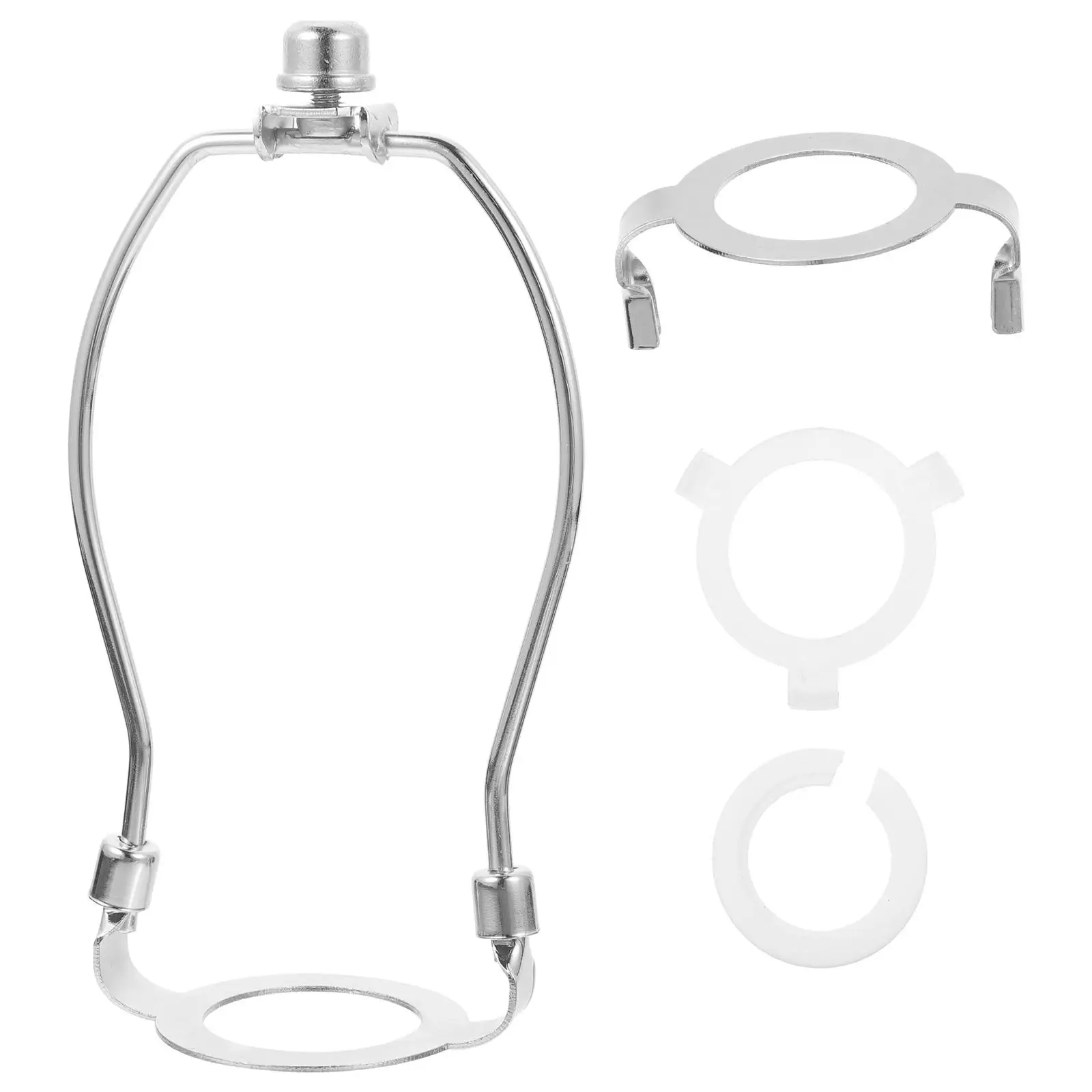 

Horn Stand Lamp Shade Frame Heavy Duty Bracket Harp 6 Inch Silver E26 E14 Base Saddle Mount Adapter DIY Lighting Accessories