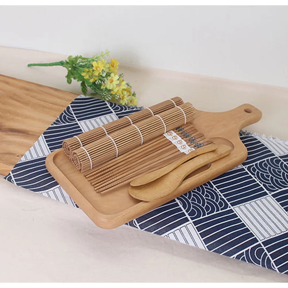 

9 Pcs Sushi Tool Set Making Essentials Kit Make Lover Gift Utensils Wooden Roller