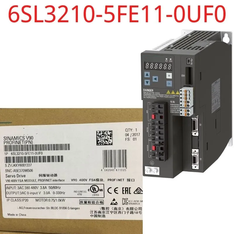 

6SL3210-5FE11-0UF0 Brand New SINAMICS V90, with PROFINET Input voltage: 380-480 V 3 A -15%/+10% 3.8 A 45-66 Hz