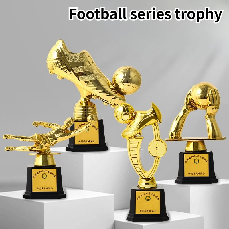 Sports Football Games Various Golden Soccer Award Trophy Best Shooter Shoe Boot Fans Souvenir Cup Gift Crafts Collectibles