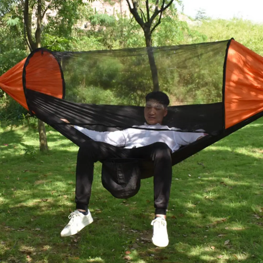 

Camping Hammock with Breathable Gnats Mesh Detachable Lightweight Portable Heavy Duty Outdoor Hiking Backpacking Garden Tree Han