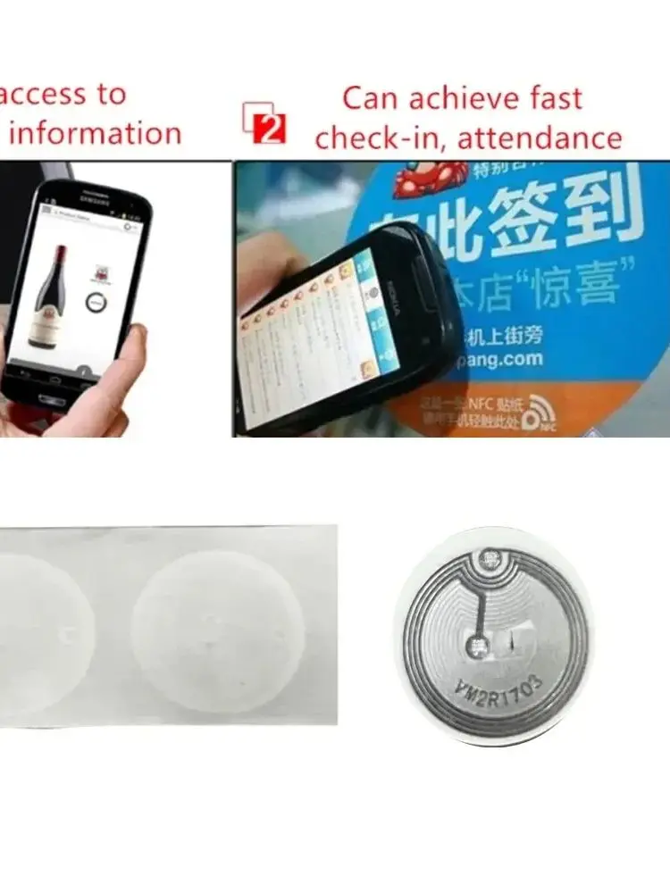 Ntag215 Smart Chip Sticker RFID Changeable Magic Card 13.56Mhz 504 Bytes Clone Tag NFC Amibo Business Card Game URL Link Token