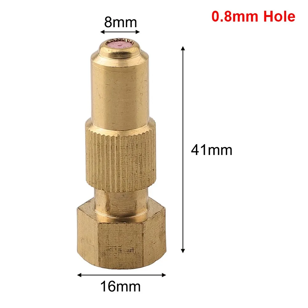 1Pcs 0.8/1.0/1.2/1.5/1.8mm Hole Agricultural Spray Nozzle Copper Pottery Adjustable Brass Nozzle Household High Pressure